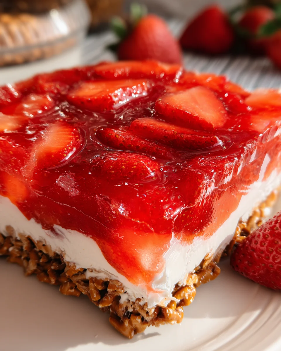 Strawberry Pretzel Jello Salad