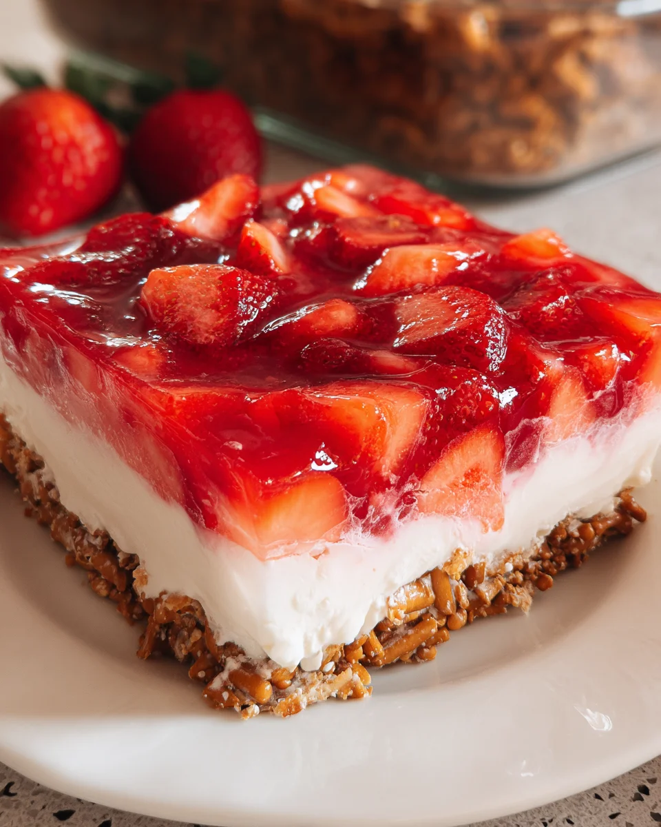 Strawberry Pretzel Jello Salad 22 Strawberry