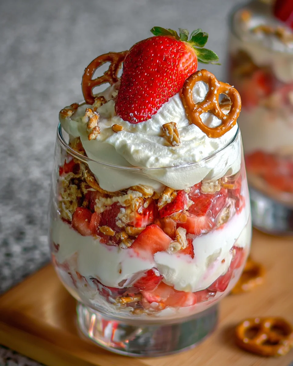 Strawberry Pretzel Salad Parfaits
