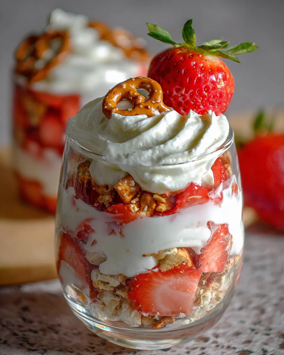 Strawberry Pretzel Salad Parfaits 16 Strawberry