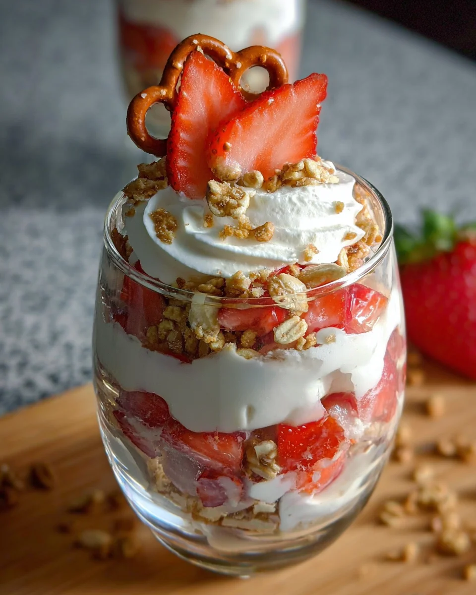 Strawberry Pretzel Salad Parfaits 17 Strawberry