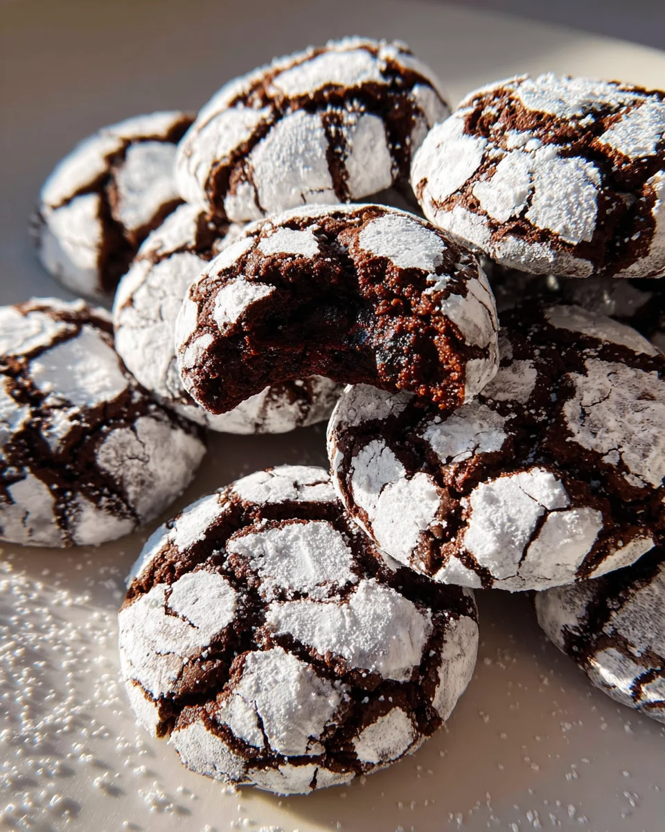 The BEST Chocolate Crinkle Cookies Recipe