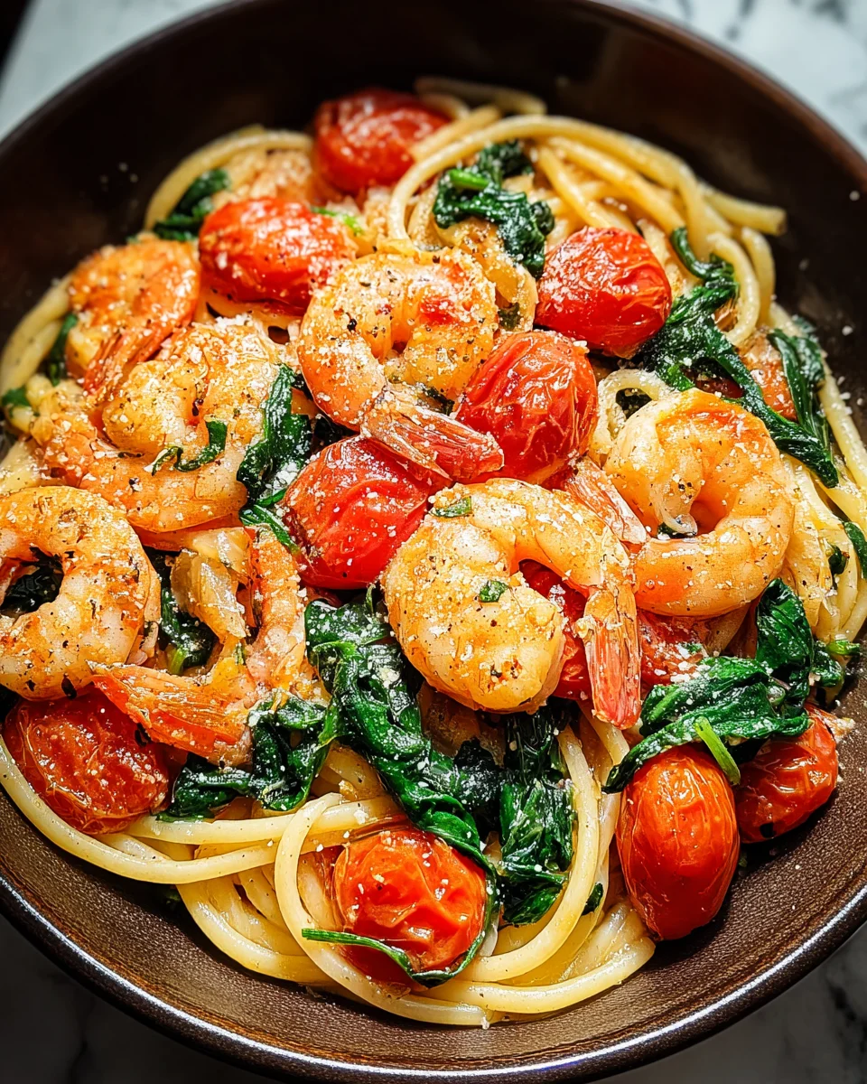 Tomato Spinach Shrimp Pasta 18 Tomato