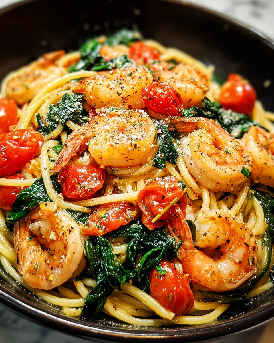 Tomato Spinach Shrimp Pasta 20 Tomato