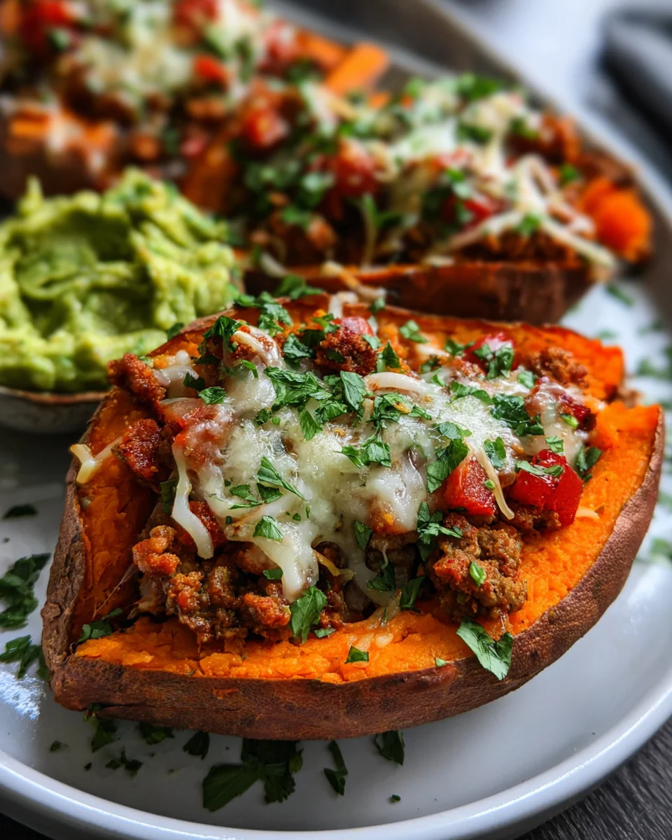 Turkey Taco Stuffed Sweet Potatoes 21 Turkey