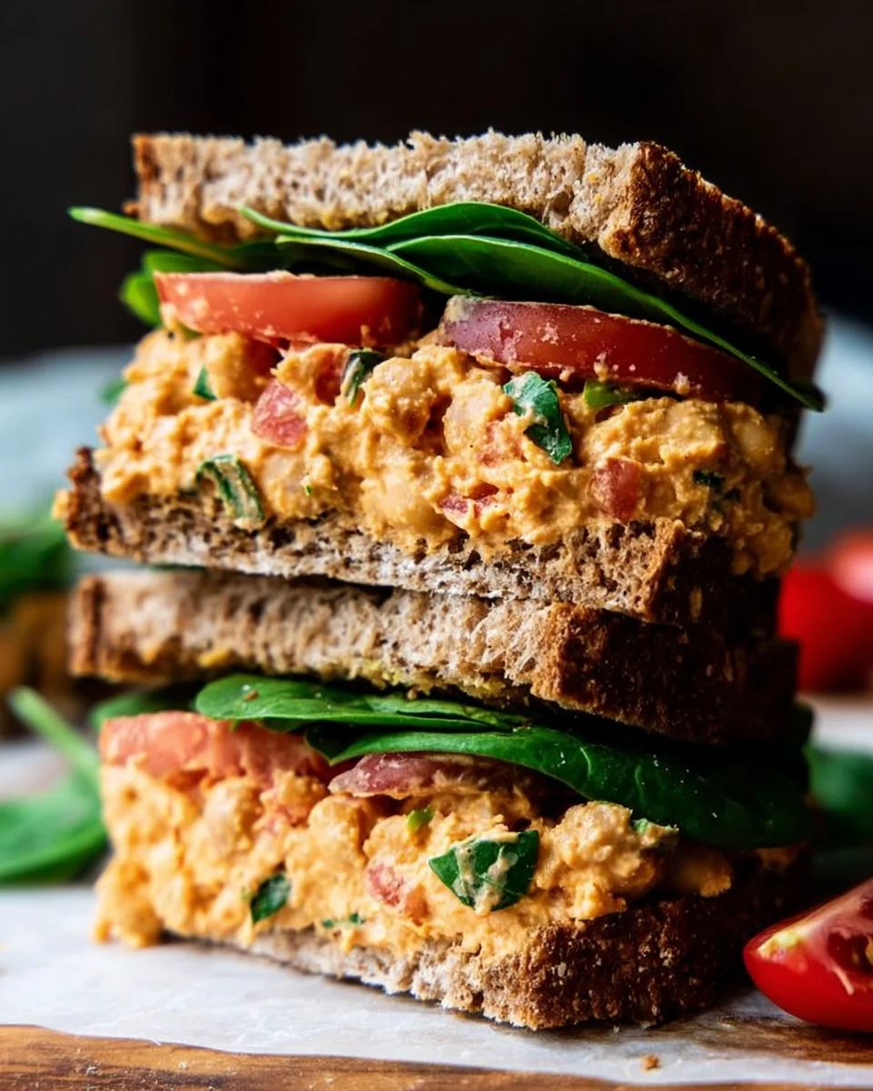 Vegan Buffalo Chickpea Salad Sandwich 19 Vegan