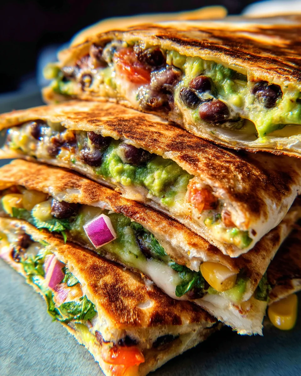 Vegan Quesadillas with Black Beans and Avocado 22 Vegan