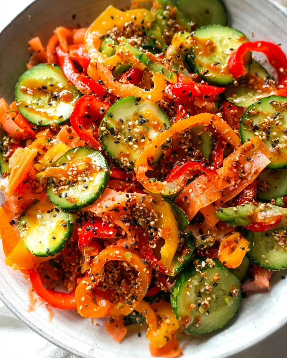 Viral Cucumber Pepper Salad