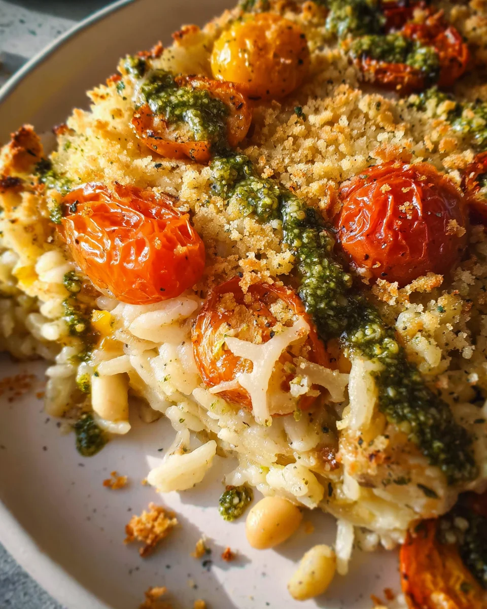 White Bean and Pesto Bake